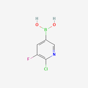 (6-Chloro-5-fluoropyridin-3-yl)boronic acid chemical structure (CAS 1072946-66-7)
