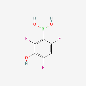 (2,4,6-Trifluoro-3-hydroxyphenyl)boronic acid chemical structure (CAS 1072951-37-1)