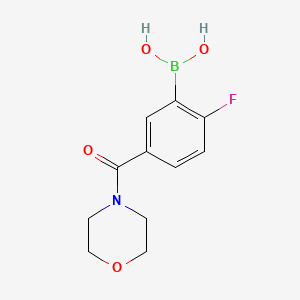 (2-Fluoro-5-(morpholine-4-carbonyl)phenyl)boronic acid chemical structure (CAS 1072951-41-7)