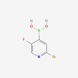 (2-Bromo-5-fluoropyridin-4-yl)boronic acid chemical structure (CAS 1072951-43-9)