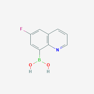 (6-Fluoroquinolin-8-yl)boronic acid chemical structure (CAS 1072951-44-0)