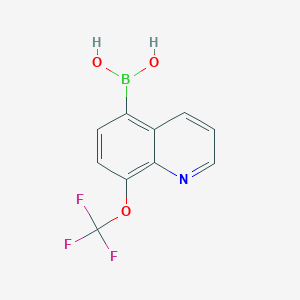 (8-(Trifluoromethoxy)quinolin-5-yl)boronic acid chemical structure (CAS 1072951-46-2)