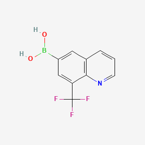 (8-(Trifluoromethyl)quinolin-6-yl)boronic acid chemical structure (CAS 1072951-47-3)