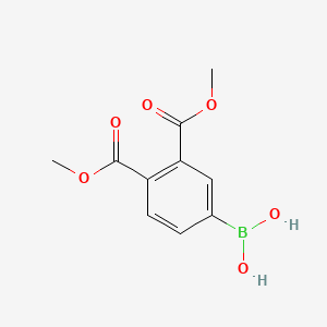 (3,4-Bis(methoxycarbonyl)phenyl)boronic acid chemical structure (CAS 1072951-51-9)