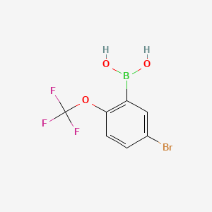 (5-Bromo-2-(trifluoromethoxy)phenyl)boronic acid chemical structure (CAS 1072951-56-4)