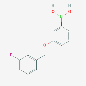 (3-((3-Fluorobenzyl)oxy)phenyl)boronic acid chemical structure (CAS 1072951-62-2)