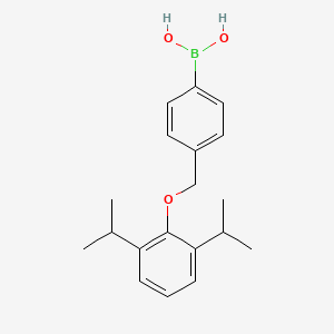 (4-((2,6-Diisopropylphenoxy)methyl)phenyl)boronic acid chemical structure (CAS 1072951-63-3)