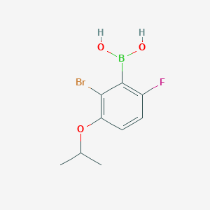 (2-Bromo-6-fluoro-3-isopropoxyphenyl)boronic acid chemical structure (CAS 1072951-75-7)