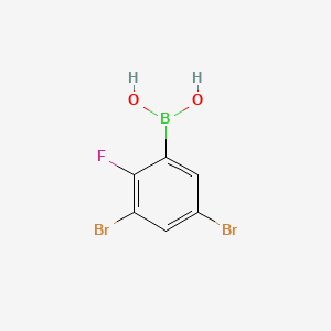 (3,5-Dibromo-2-fluorophenyl)boronic acid chemical structure (CAS 1072951-82-6)
