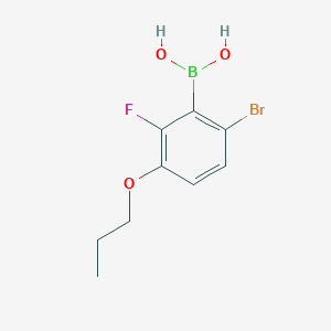 (6-Bromo-2-fluoro-3-propoxyphenyl)boronic acid chemical structure (CAS 1072951-85-9)