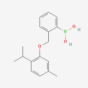 (2-((2-Isopropyl-5-methylphenoxy)methyl)phenyl)boronic acid chemical structure (CAS 1072951-87-1)
