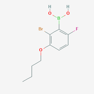 (2-Bromo-3-butoxy-6-fluorophenyl)boronic acid chemical structure (CAS 1072951-95-1)