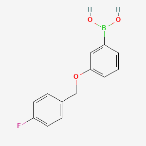 (3-((4-Fluorobenzyl)oxy)phenyl)boronic acid chemical structure (CAS 1072952-03-4)