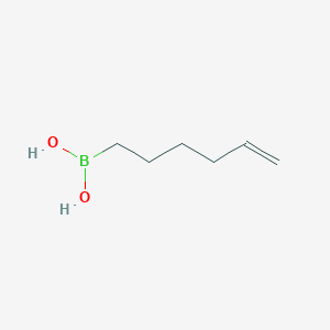 Hex-5-en-1-ylboronic acid chemical structure (CAS 1072952-16-9)