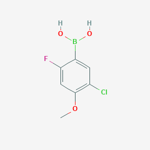 (5-Chloro-2-fluoro-4-methoxyphenyl)boronic acid chemical structure (CAS 1072952-18-1)