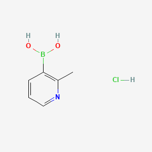 (2-Methylpyridin-3-yl)boronic acid hydrochloride chemical structure (CAS 1072952-34-1)