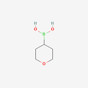 (Tetrahydro-2H-pyran-4-yl)boronic acid chemical structure (CAS 1072952-46-5)