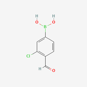 (3-Chloro-4-formylphenyl)boronic acid chemical structure (CAS 1072952-53-4)