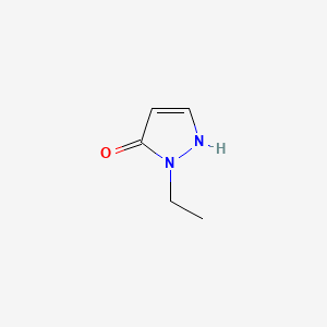 1-Ethyl-1H-pyrazol-5-ol chemical structure (CAS 107296-34-4)