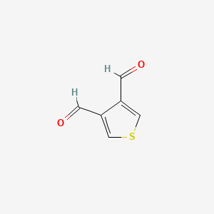 Thiophene-3,4-dicarbaldehyde chemical structure (CAS 1073-31-0)
