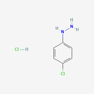4-Chlorophenylhydrazine hydrochloride chemical structure (CAS 1073-70-7)