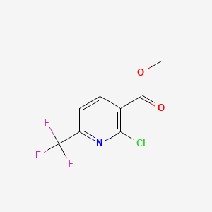 Methyl 2-chloro-6-(trifluoromethyl)nicotinate chemical structure (CAS 1073129-57-3)