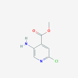 Methyl 5-amino-2-chloroisonicotinate chemical structure (CAS 1073182-59-8)