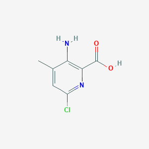 3-Amino-6-chloro-4-methylpicolinic acid chemical structure (CAS 1073182-76-9)