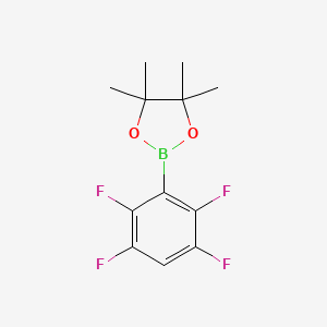 4,4,5,5-Tetramethyl-2-(2,3,5,6-tetrafluorophenyl)-1,3,2-dioxaborolane chemical structure (CAS 1073339-11-3)