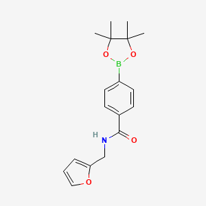 N-(Furan-2-ylmethyl)-4-(4,4,5,5-tetramethyl-1,3,2-dioxaborolan-2-yl)benzamide chemical structure (CAS 1073353-59-9)