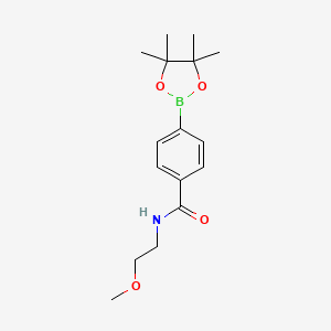 N-(2-Methoxyethyl)-4-(4,4,5,5-tetramethyl-1,3,2-dioxaborolan-2-yl)benzamide chemical structure (CAS 1073353-60-2)