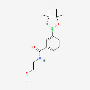 N-(2-Methoxyethyl)-3-(4,4,5,5-tetramethyl-1,3,2-dioxaborolan-2-yl)benzamide chemical structure (CAS 1073353-64-6)