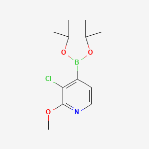 3-Chloro-2-methoxy-4-(4,4,5,5-tetramethyl-1,3,2-dioxaborolan-2-yl)pyridine chemical structure (CAS 1073353-73-7)