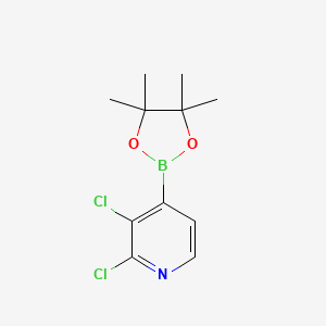 2,3-Dichloro-4-(4,4,5,5-tetramethyl-1,3,2-dioxaborolan-2-yl)pyridine chemical structure (CAS 1073353-78-2)