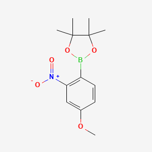 2-(4-Methoxy-2-nitrophenyl)-4,4,5,5-tetramethyl-1,3,2-dioxaborolane chemical structure (CAS 1073353-81-7)