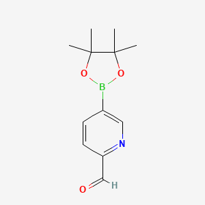 5-(4,4,5,5-Tetramethyl-1,3,2-dioxaborolan-2-yl)picolinaldehyde chemical structure (CAS 1073354-14-9)