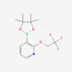 3-(4,4,5,5-Tetramethyl-1,3,2-dioxaborolan-2-yl)-2-(2,2,2-trifluoroethoxy)pyridine chemical structure (CAS 1073354-46-7)