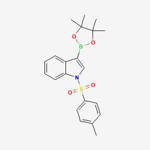 3-(4,4,5,5-Tetramethyl-1,3,2-dioxaborolan-2-yl)-1-tosyl-1H-indole chemical structure (CAS 1073354-51-4)