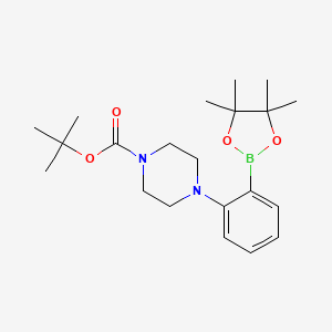 tert-Butyl 4-(2-(4,4,5,5-tetramethyl-1,3,2-dioxaborolan-2-yl)phenyl)piperazine-1-carboxylate chemical structure (CAS 1073354-59-2)