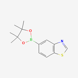 5-(4,4,5,5-Tetramethyl-1,3,2-dioxaborolan-2-yl)benzo[d]thiazole chemical structure (CAS 1073354-91-2)