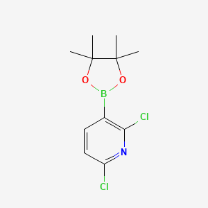 2,6-Dichloro-3-(4,4,5,5-tetramethyl-1,3,2-dioxaborolan-2-yl)pyridine chemical structure (CAS 1073371-78-4)