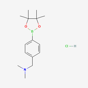 N,N-Dimethyl-1-(4-(4,4,5,5-tetramethyl-1,3,2-dioxaborolan-2-yl)phenyl)methanamine hydrochloride chemical structure (CAS 1073371-85-3)
