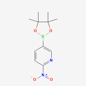 2-Nitro-5-(4,4,5,5-tetramethyl-1,3,2-dioxaborolan-2-yl)pyridine chemical structure (CAS 1073371-93-3)