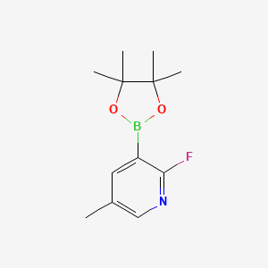 2-Fluoro-5-methyl-3-(4,4,5,5-tetramethyl-1,3,2-dioxaborolan-2-yl)pyridine chemical structure (CAS 1073371-96-6)