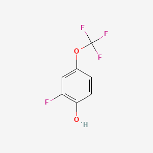 2-Fluoro-4-(trifluoromethoxy)phenol chemical structure (CAS 1073477-74-3)
