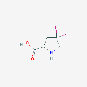 4,4-Difluoropyrrolidine-2-carboxylic acid chemical structure (CAS 1073555-68-6)