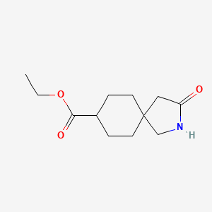 Ethyl 3-oxo-2-azaspiro[4.5]decane-8-carboxylate chemical structure (CAS 1073559-59-7)