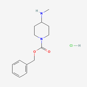 Benzyl 4-(methylamino)piperidine-1-carboxylate hydrochloride chemical structure (CAS 1073635-69-4)
