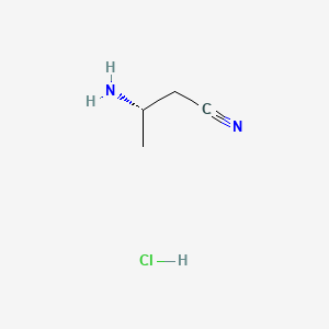 (S)-3-Aminobutanenitrile hydrochloride chemical structure (CAS 1073666-54-2)