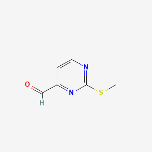 2-(Methylthio)pyrimidine-4-carbaldehyde chemical structure (CAS 1074-68-6)